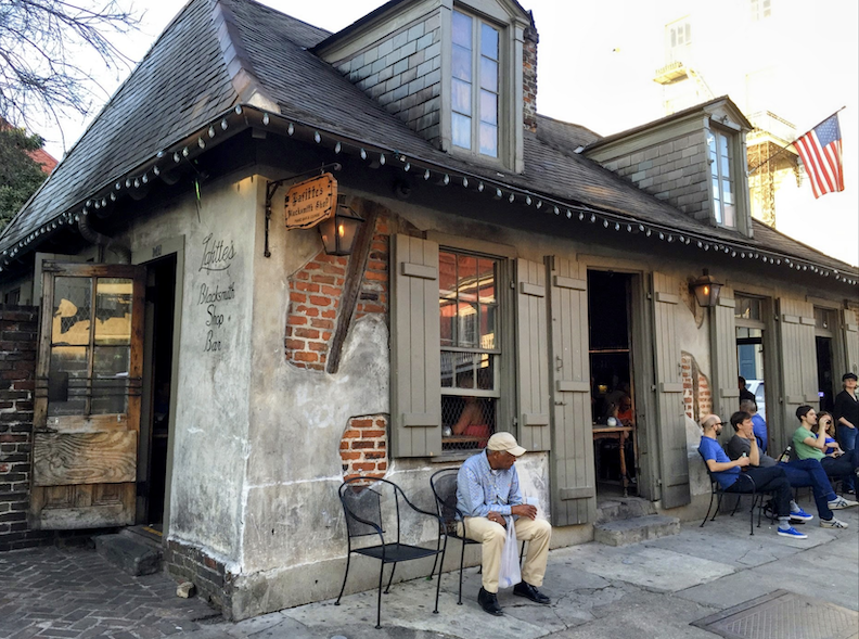 Jean Lafitte and his brother Pierre were pirates who operated out of Barataria Bay south of New Orleans. They would take Spanish and English ships and sell the goods at an alleged "blacksmith shop" in the French Quarter of New Orleans. The building (one of the oldest in New Orleans) is now the popular Lafitte's Blacksmith Shop and Bar.